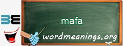 WordMeaning blackboard for mafa